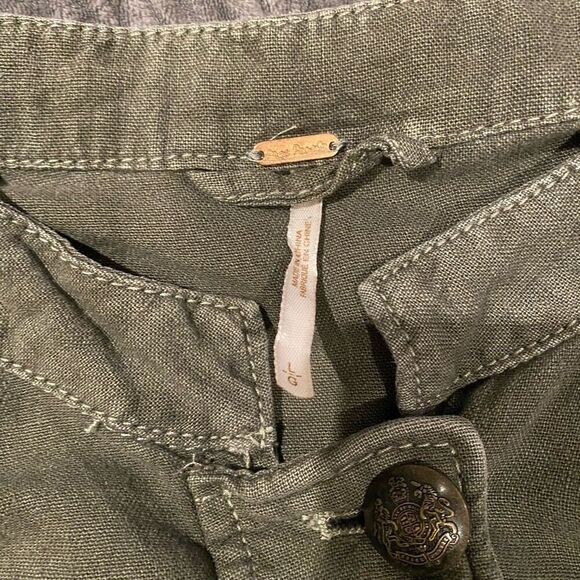 Free People Womens Size Large Green Lace Military Femme Lace Emilia Jacket Top - Picture 8 of 9